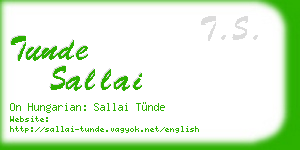 tunde sallai business card